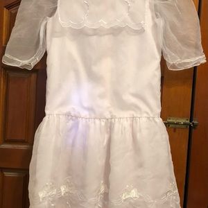 The children’s hour - lt. pink gauzy covered & embroidered dress, size 16